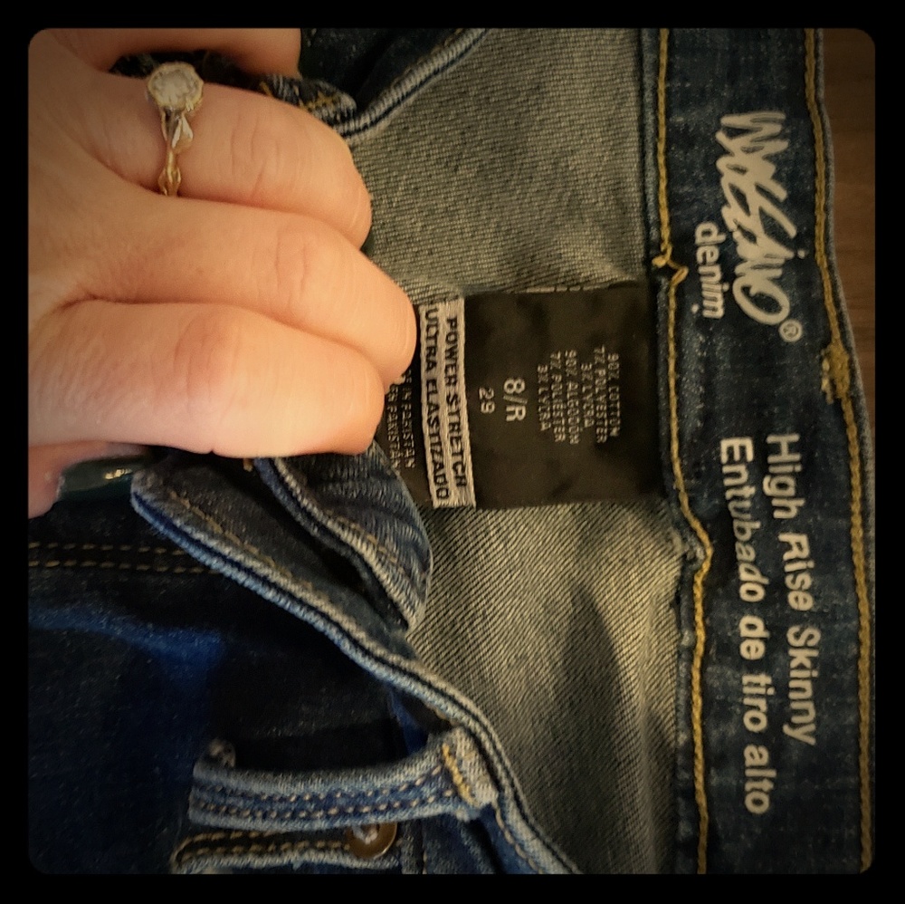 High rise skinny jeans